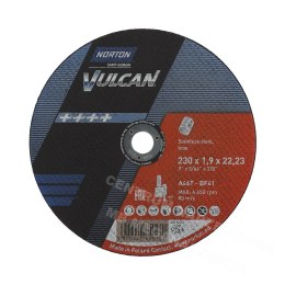 NORTON TARCZA VULCAN DO NIERDZEWKI 230 x 1.9 x 22.2mm- WIADERKO 50/szt.+ RĘKAWY SPAWALNICZE NORTON