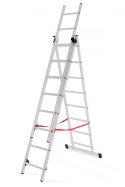 AWTOOLS Drabina aluminiowa basic 3x8 stopni 150KG