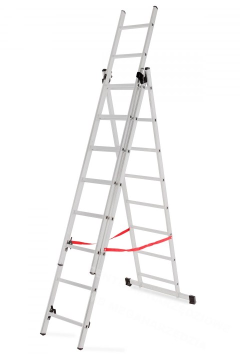 AWTOOLS Drabina aluminiowa basic 3x8 stopni 150KG AWTOOLS Drabina aluminiowa basic 3x8 stopni 150KG