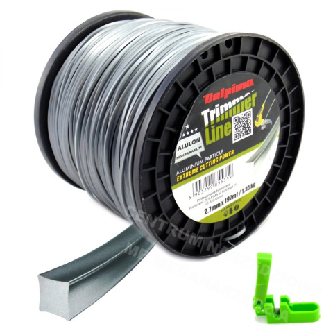 Square line for trimmer's scythe, 2.4 mm, 239 m 2,4mm 239m Square line for trimmer's scythe, 2.4 mm, 239 m 2,4mm 239m