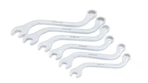 KLUCZE PŁASKO OCZKOWE WYGIETE TYP S 6SZT 10-19mm KLUCZE PŁASKO OCZKOWE WYGIETE TYP S 6SZT 10-19mm