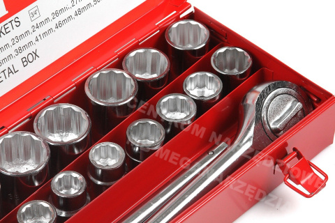 M58250 KLUCZE 3/4" 21PCS 19-50mm 12-KĄT KASETA M58250 KLUCZE 3/4" 21PCS 19-50mm 12-KĄT KASETA