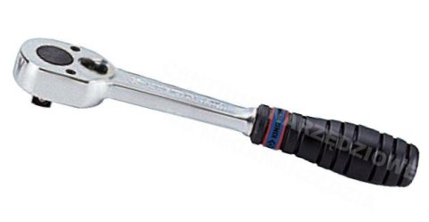 KING TONY GRZECHOTKA 1/4" 24 ZĘBY 130mm CHROM, UCHWYT GUMOWY, BLOKADA KING TONY GRZECHOTKA 1/4" 24 ZĘBY 130mm CHROM, UCHWYT GUMOWY, BLOKADA