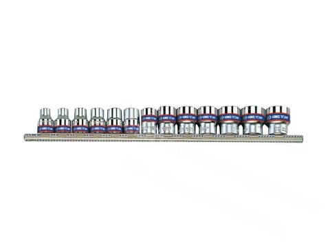 KING TONY KOMPLET NASADEK 3/8" 13 elem. KRÓTKIE 6-KĄTNE 7 - 19mm, CHROM, NA SZYNIE KING TONY KOMPLET NASADEK 3/8" 13 elem. KRÓTKIE 6-KĄTNE 7 - 19mm, CHROM, NA SZYNIE