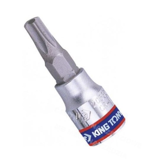 KING TONY NASADKA 1/4" Z KOŃCÓWKĄ TORX Z OTWOREM T20 x 37mm KING TONY NASADKA 1/4" Z KOŃCÓWKĄ TORX Z OTWOREM T20 x 37mm