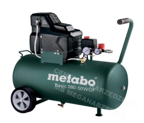 METABO SPRĘŻARKA BEZOLEJOWA BASIC 230V 50L 280-50 W OF METABO SPRĘŻARKA BEZOLEJOWA BASIC 230V 50L 280-50 W OF