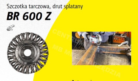 KLINGSPOR Szczotka tarczowa 115mm M14 BR600Z drut skręcany nierdzewny KLINGSPOR Szczotka tarczowa 115mm M14 BR600Z drut skręcany nierdzewny