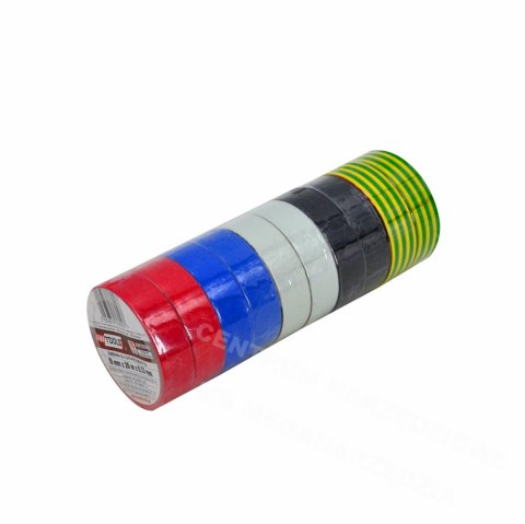 AWTOOLS TAŚMA IZOLACYJNA 12mm x 10m MIX /10szt. AWTOOLS TAŚMA IZOLACYJNA 12mm x 10m MIX /10szt.