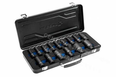 HOEGERT NASADKI UDAROWE DŁUGIE 16szt 1/2" HOEGERT NASADKI UDAROWE DŁUGIE 16szt 1/2"