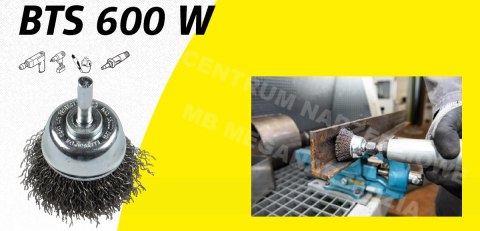 KLINGSPOR Cup Brush 50mm Stainless Steel Mandrel BTS600W Corrugated Wire