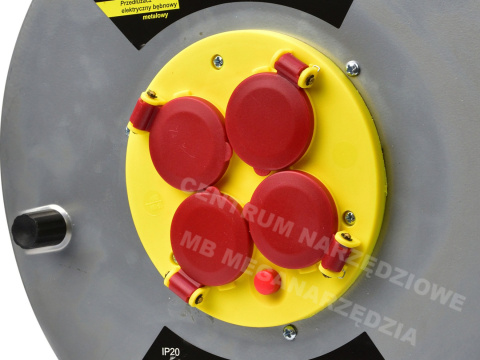 Przedłużacz elektryczny bębnowy metalowy 3x2,5mm 25m Przedłużacz elektryczny bębnowy metalowy 3x2,5mm 25m