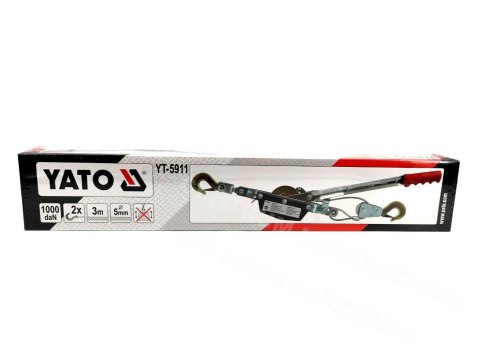 YATO PRZYCIĄGARKA RĘCZNA 1T 5911 YATO PRZYCIĄGARKA RĘCZNA 1T 5911