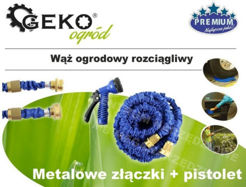 Wąż rozciągliwy wzmocniony 7,5-22,5M + ZRASZACZ Wąż rozciągliwy wzmocniony 7,5-22,5M + ZRASZACZ