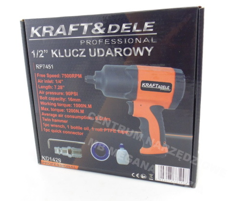 KD1429 KLUCZ UDAROWY PNEUM. 1/2 1200Nm KD1429 KLUCZ UDAROWY PNEUM. 1/2 1200Nm
