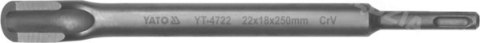 YATO DŁUTO BRUZDOWNIK SDS 22x18x250mm 4722 YATO DŁUTO BRUZDOWNIK SDS 22x18x250mm 4722