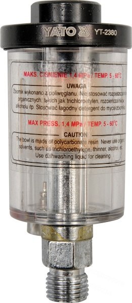 YATO FILTR ODWADNIACZ 1/4" 2380 YATO FILTR ODWADNIACZ 1/4" 2380