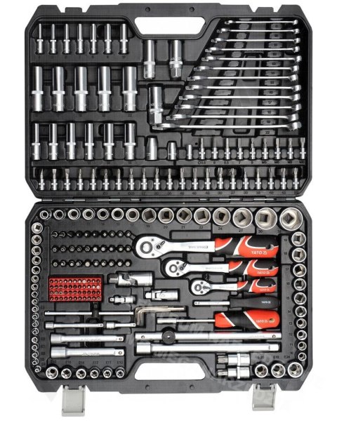 YATO ZESTAW KLUCZY 1/4" , 3/8" , 1/2" 216 elem. XXL 38841