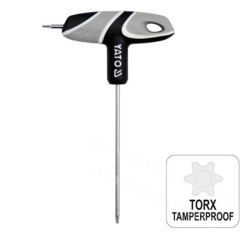 YATO KLUCZ TRZPIENIOWY TORX Z RĘKOJEŚCIĄ T30, Z OTWOREM YATO KLUCZ TRZPIENIOWY TORX Z RĘKOJEŚCIĄ T30, Z OTWOREM