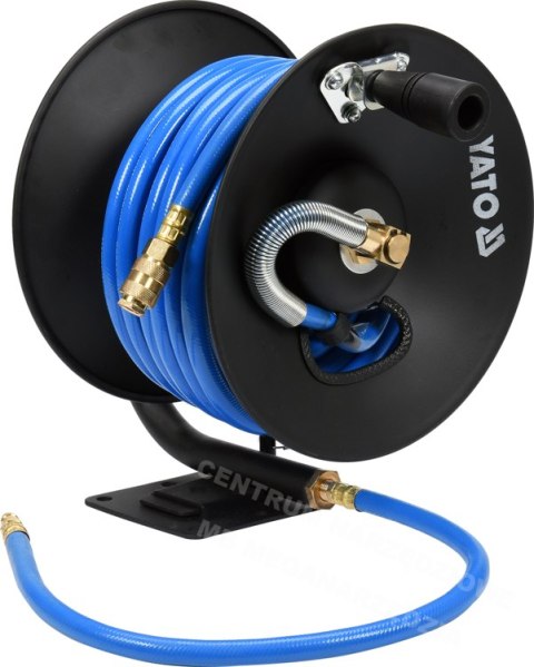 YATO Przewód / Wąż Pneumatyczny Na Zwijaku 15m X 10mm Z Szybkozłączami YATO Przewód / Wąż Pneumatyczny Na Zwijaku 15m X 10mm Z Szybkozłączami