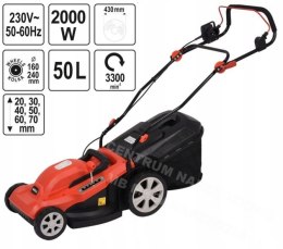 YATO Kosiarka elektryczna 2000W 430mm 50L