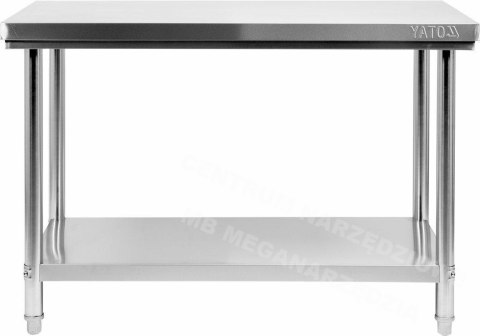 YATO STÓŁ CENTR. SKŁ. Z PÓŁ. 120×60×H85cm YATO STÓŁ CENTR. SKŁ. Z PÓŁ. 120×60×H85cm