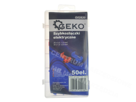 G02820 ZESTAW ZŁĄCZEK ELEKTRYCZNYCH 50elm G02820 ZESTAW ZŁĄCZEK ELEKTRYCZNYCH 50elm