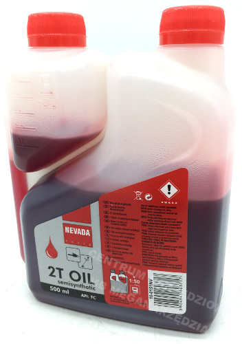 Olej do mieszanki 0,5L NEVADA RED z dozownikiem Olej do mieszanki 0,5L NEVADA RED z dozownikiem
