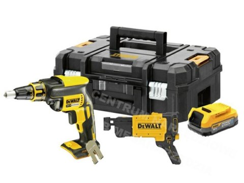 DEWALT WKRĘTARKA DO PŁYT 18V 1x1,7Ah POWERSTACK +DCF6202 DCF620E1K