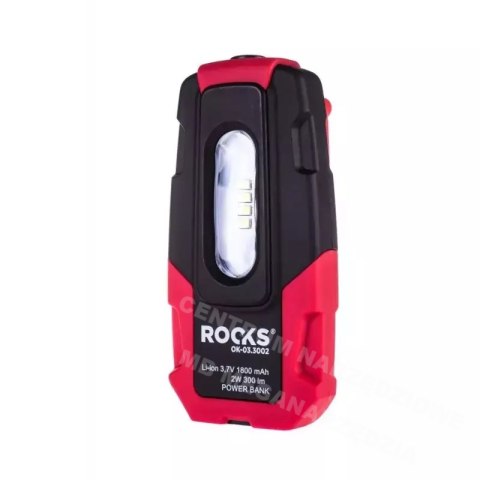 ROOKS LAMPA WARSZTATOWA POCKET Z POWER BANK 2W 300lm ROOKS LAMPA WARSZTATOWA POCKET Z POWER BANK 2W 300lm