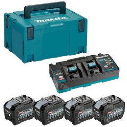 MAKITA ZESTAW ZASILAJĄCY 40V XGT (BL4080Fx4+DC40RB)