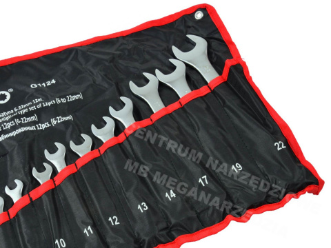 ZESTAW KLUCZY 6-22mm KLUCZE PŁASKO OCZKOWE 12szt ZESTAW KLUCZY 6-22mm KLUCZE PŁASKO OCZKOWE 12szt