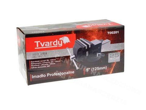 TVARDY Imadło ślusarskie obrotowe 5' 125mm GW25 TVARDY Imadło ślusarskie obrotowe 5' 125mm GW25