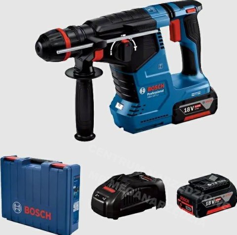 BOSCH MŁOTOWIERTARKA Z OPCJĄ KUCIA 18V 2,4J GBH 187-LI 2x5,0Ah ONE CHUCK BOSCH MŁOTOWIERTARKA Z OPCJĄ KUCIA 18V 2,4J GBH 187-LI 2x5,0Ah ONE CHUCK