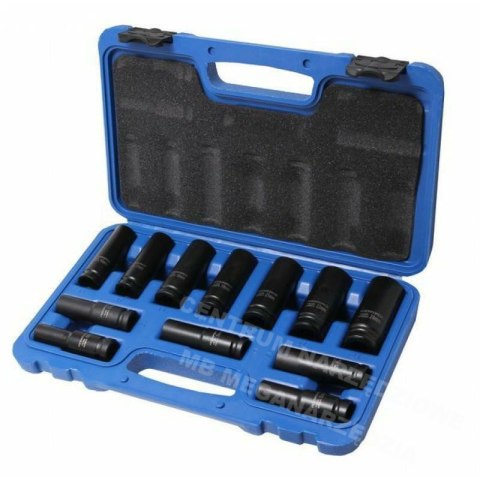 ROCKFORCE Nasadki udarowe długie 12szt.1/2" 10-24mm /walizka