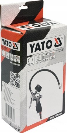 YATO PISTOLET DO POMPOWANIA Z MANOMETREM, MAX 10 BAR. OBROTOWE PRZYŁĄCZE PNEUMATYCZNE YATO PISTOLET DO POMPOWANIA Z MANOMETREM, MAX 10 BAR. OBROTOWE PRZYŁĄCZE PNEUMATYCZNE