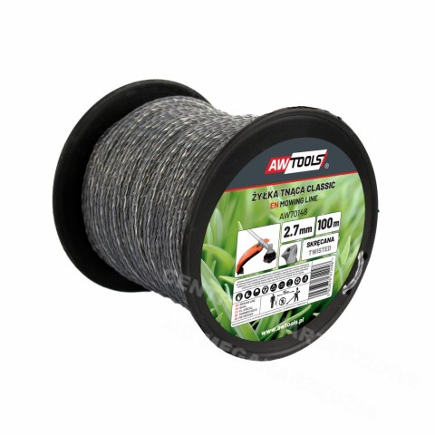 AWTOOLS ŻYŁKA TNĄCA CLASSIC 2,4x100m/SKRĘCANA AWTOOLS ŻYŁKA TNĄCA CLASSIC 2,4x100m/SKRĘCANA