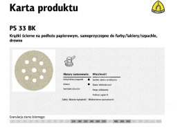 KLINGSPOR Krążek ścierny przyczepny 225 PS33CK gr. 40 OTW.GLS38