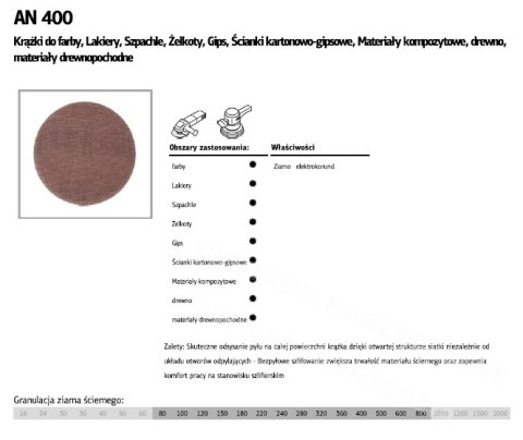 KLINGSPOR Krążek siatka ścierna 125mm GR.100 /50szt. KLINGSPOR Krążek siatka ścierna 125mm GR.100 /50szt.