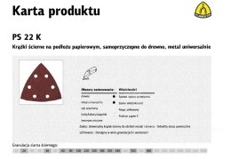 KLINGSPOR Krążek ścierny samoprzylepny trójkątny P180 GLS15/50 szt.