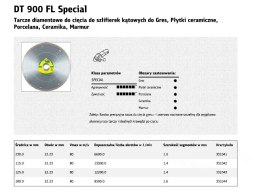 KLINGSPOR Tarcza diamentowa pełna 200mm x 1,6mm x 30mm DT900FL Supra, Gres, Special,sucho, mokro