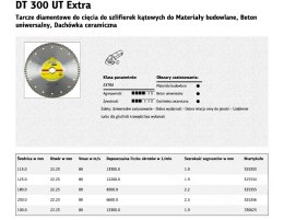KLINGSPOR Tarcza diamentowa turbo 230mm X 2,5mm X 22,2mm Extra Dt300ut, Beton