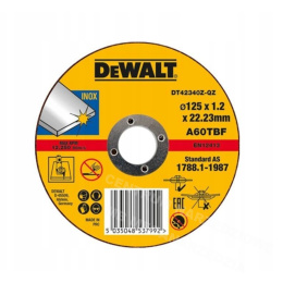 DEWALT Tarcza do metalu 125x1,2mm INOX