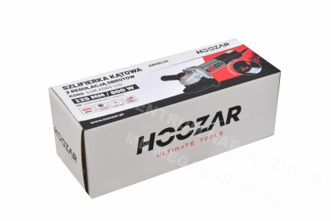 HOOZAR Szlifierka kątowa 125mm 800W z regulacją obrotów HOOZAR Szlifierka kątowa 125mm 800W z regulacją obrotów