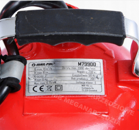 MAR-POL Pompa z rozdrabniaczem 750w red MAR-POL Pompa z rozdrabniaczem 750w red