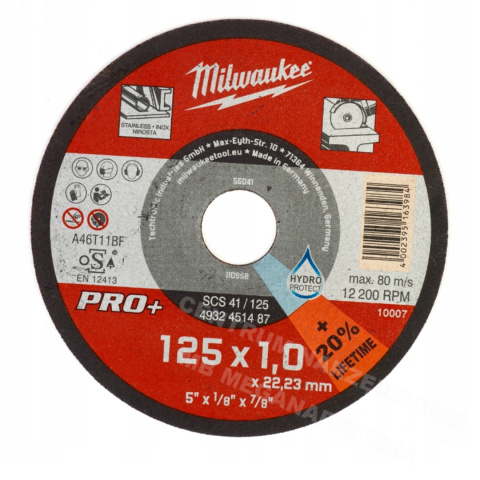 TARCZA MILW. DO METALU 125x1 CUTWSD41