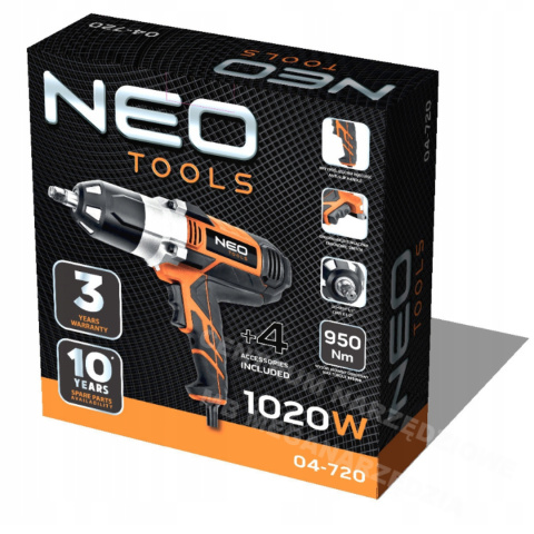 04-720 KLUCZ UDAROWY ELEKT. 1020W 950 Nm 04-720 KLUCZ UDAROWY ELEKT. 1020W 950 Nm