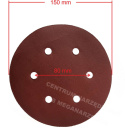 VELCRO DISC 150MM P60 HOLES