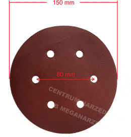 KRĄŻEK RZEP 150MM P60 OTWORY