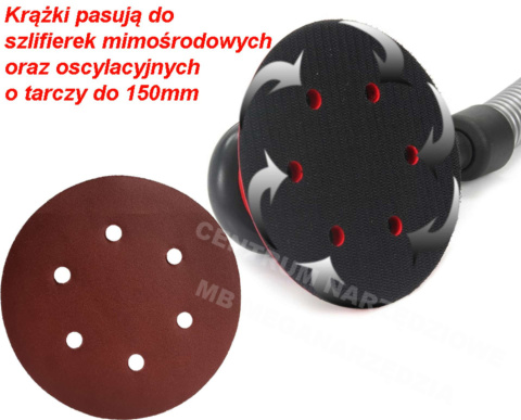 VELCRO DISC 150MM P60 HOLES VELCRO DISC 150MM P60 HOLES