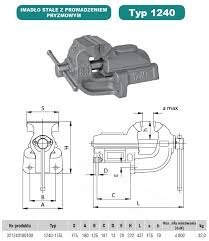 BISON-BIAL Imadło Stałe 100mm Typ 1250-100 BISON-BIAL Imadło Stałe 100mm Typ 1250-100